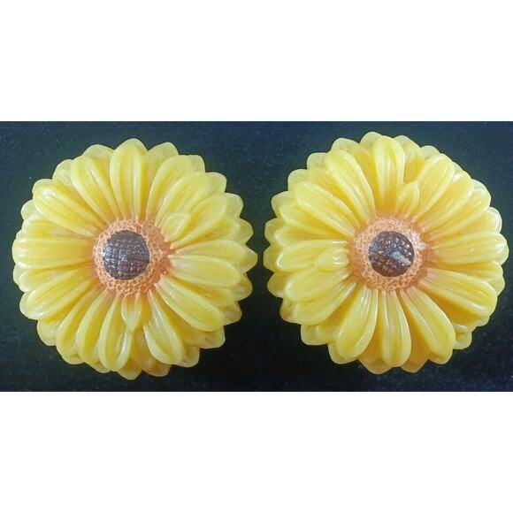 Sunflower Floating Candles Yellow Flowers Sunflower Lot Of 2 Approx 5 inch - Picture 7 of 7